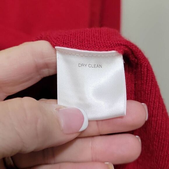 Daniel Cremieux 100% Cashmere Sweater Men Size L Red V Neck Pullover Luxury Warm - Picture 6 of 6